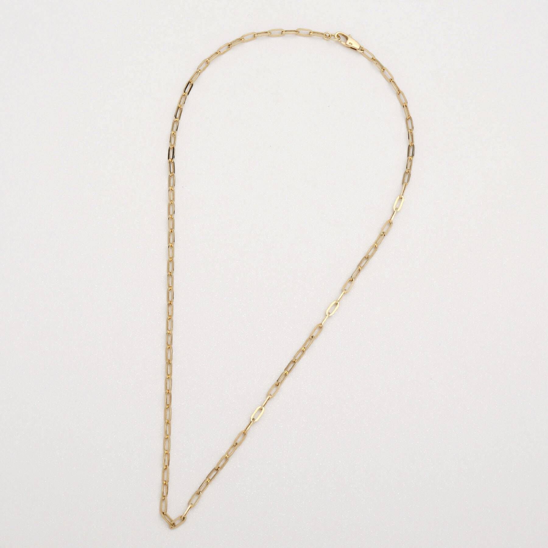 COCOSHNIK「K18中空プリムケーブルチェーン ネックレスM」|ネックレス|