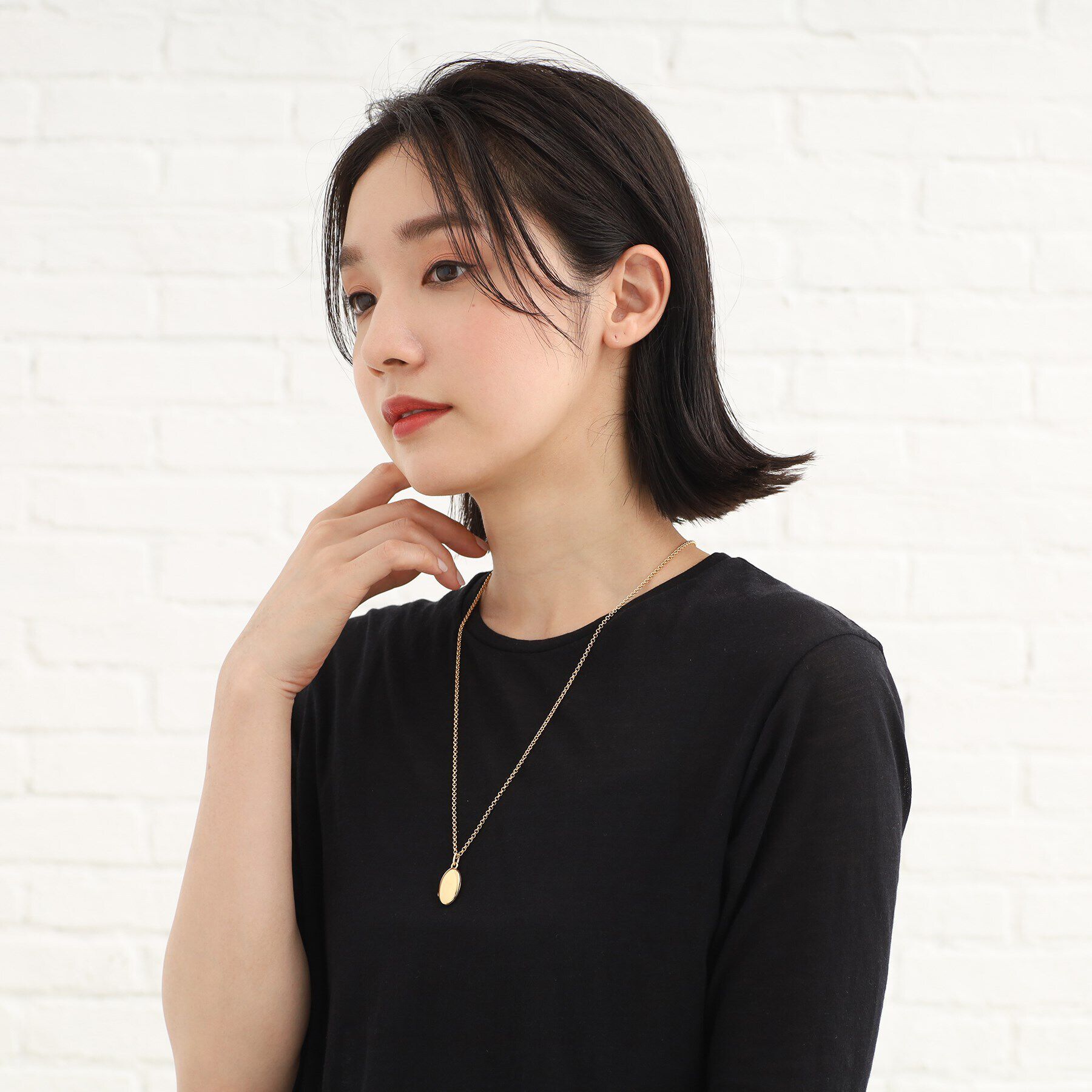 COCOSHNIK ONKITSCH「シルバー ロケットネックレス オーバル GP」|ネックレス|