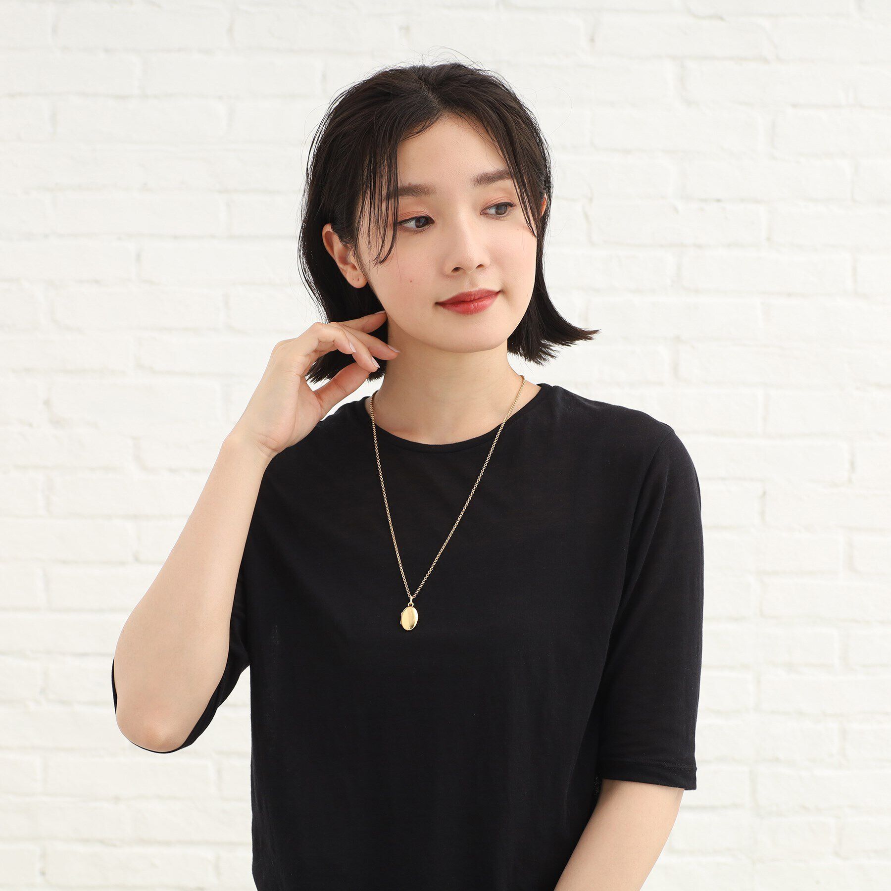 COCOSHNIK ONKITSCH「シルバー ロケットネックレス オーバル GP」|ネックレス|