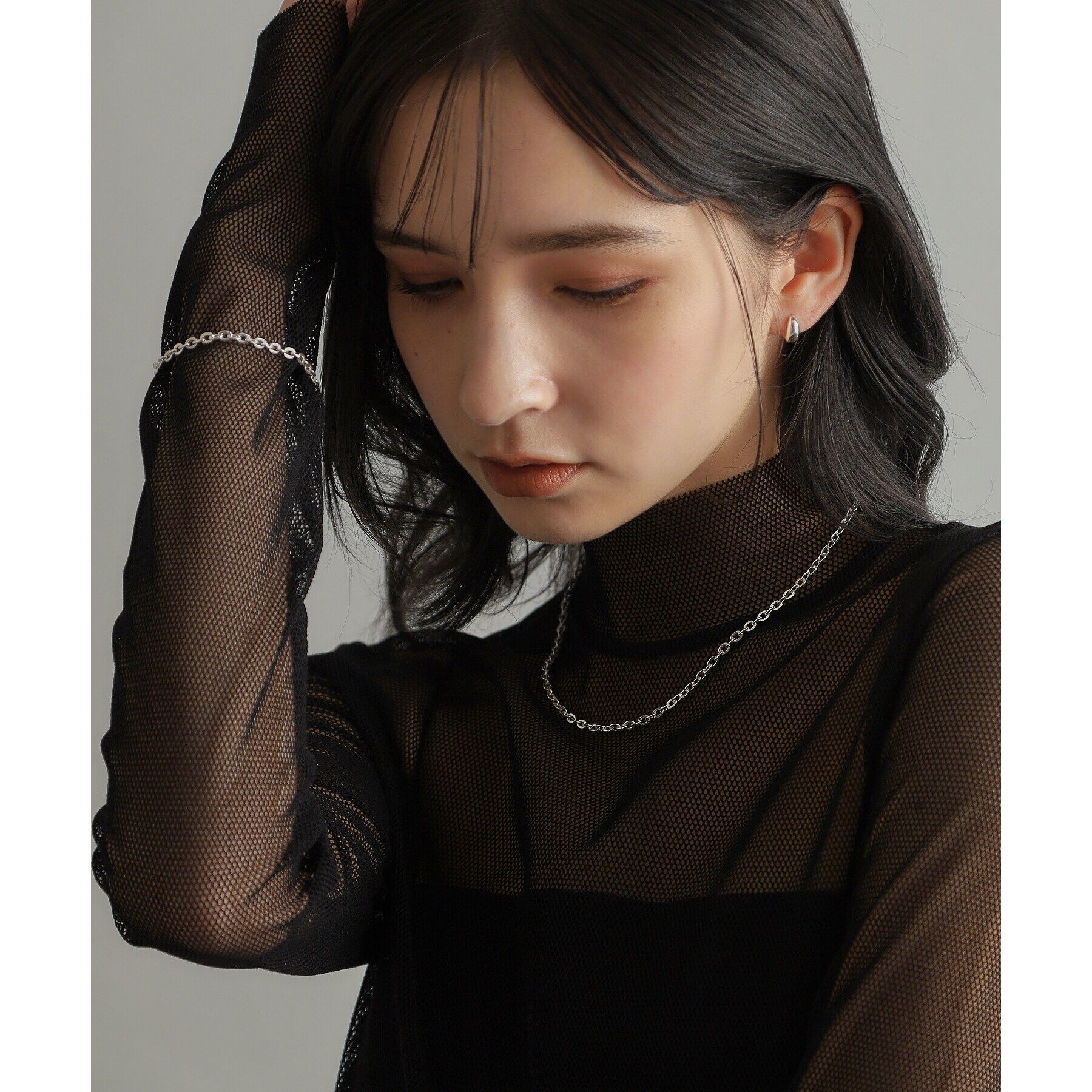 COCOSHNIK ONKITSCH「シルバー ハギーフープ マーキスピアス」|ピアス|