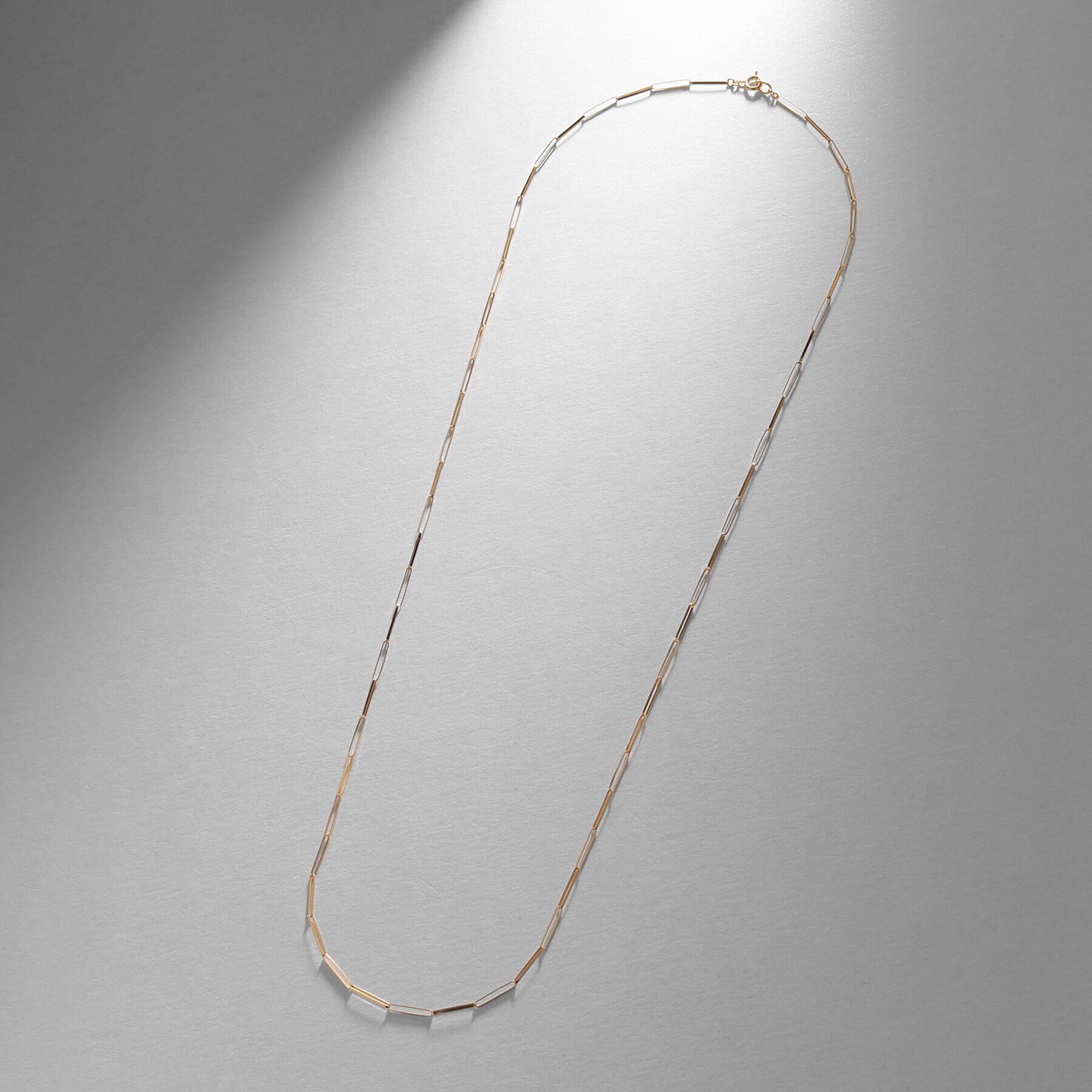 COCOSHNIK「K18リボンケーブルチェーン ネックレス大（60cm）」|ネックレス|