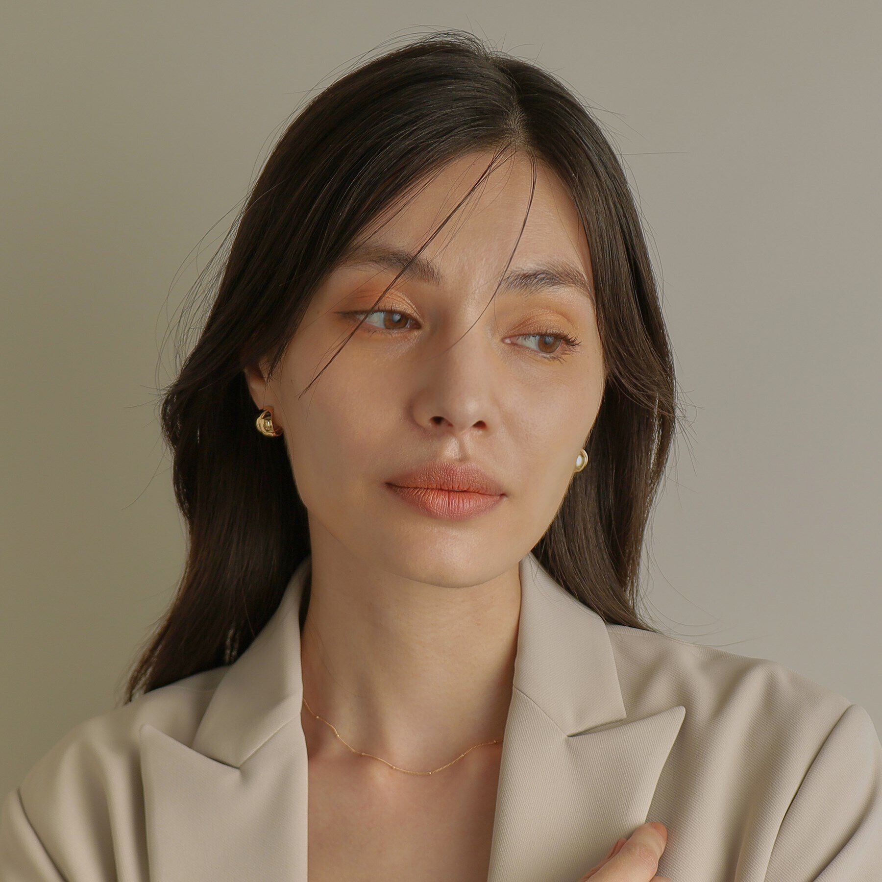 COCOSHNIK「K10フォールディング フープピアス」|ピアス|