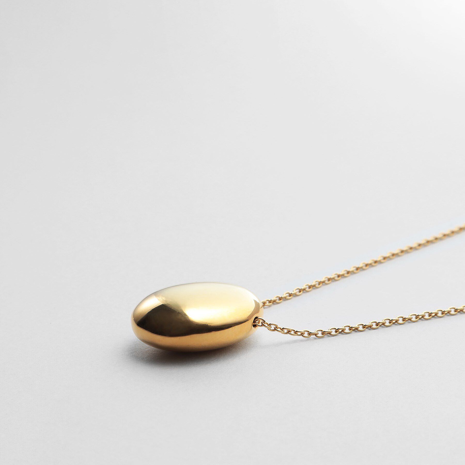 COCOSHNIK ONKITSCH「シルバー ホロウオーバルシェイプネックレスL GP」|ネックレス|