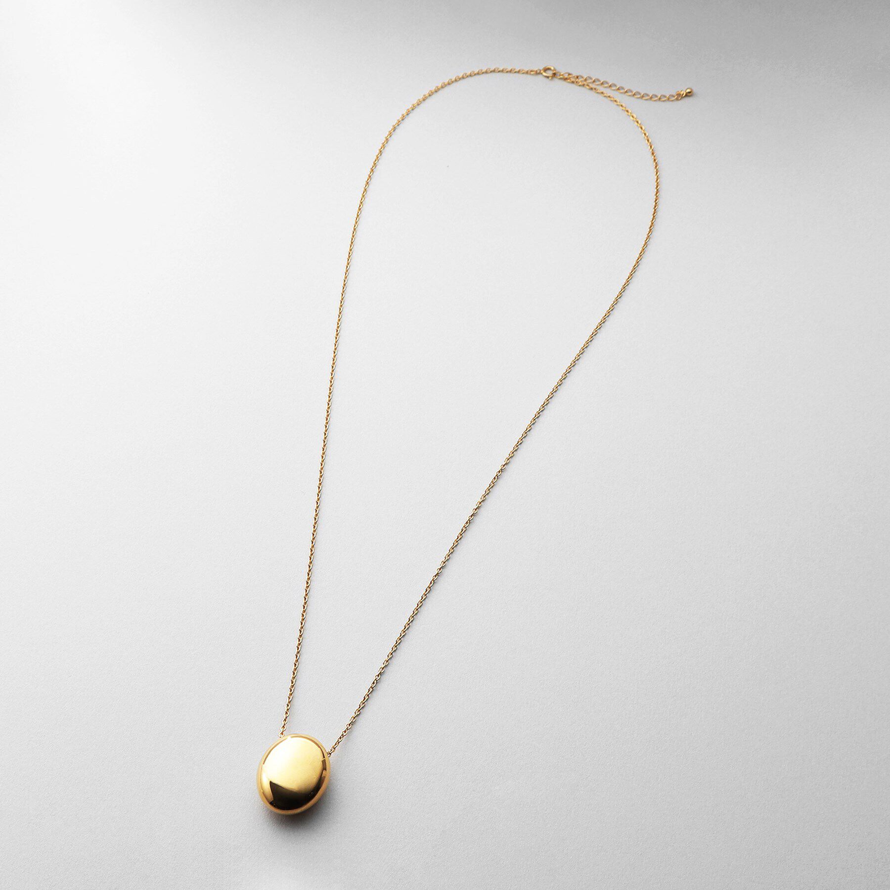 COCOSHNIK ONKITSCH「シルバー ホロウオーバルシェイプネックレスL GP」|ネックレス|