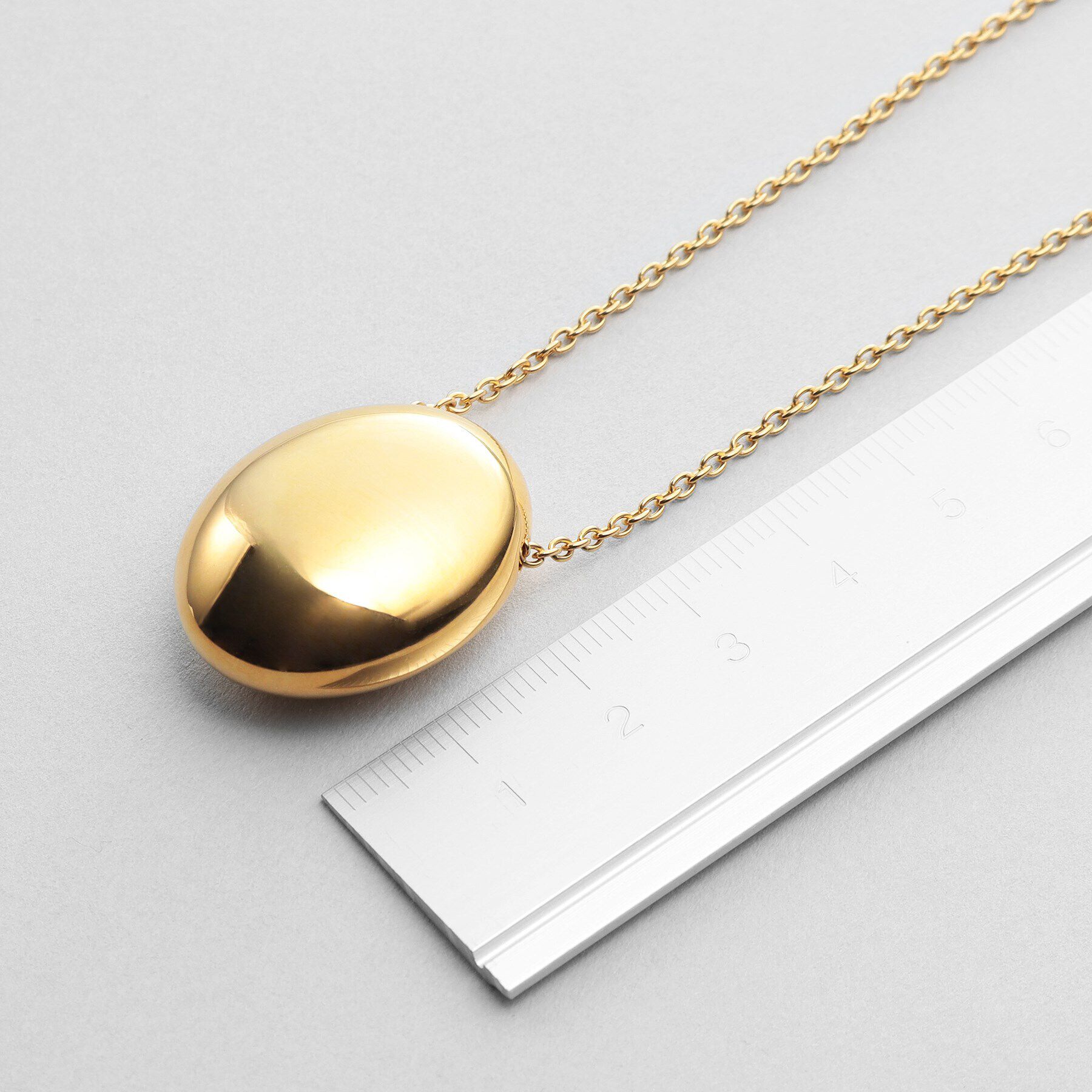 COCOSHNIK ONKITSCH「シルバー ホロウオーバルシェイプネックレスL GP」|ネックレス|