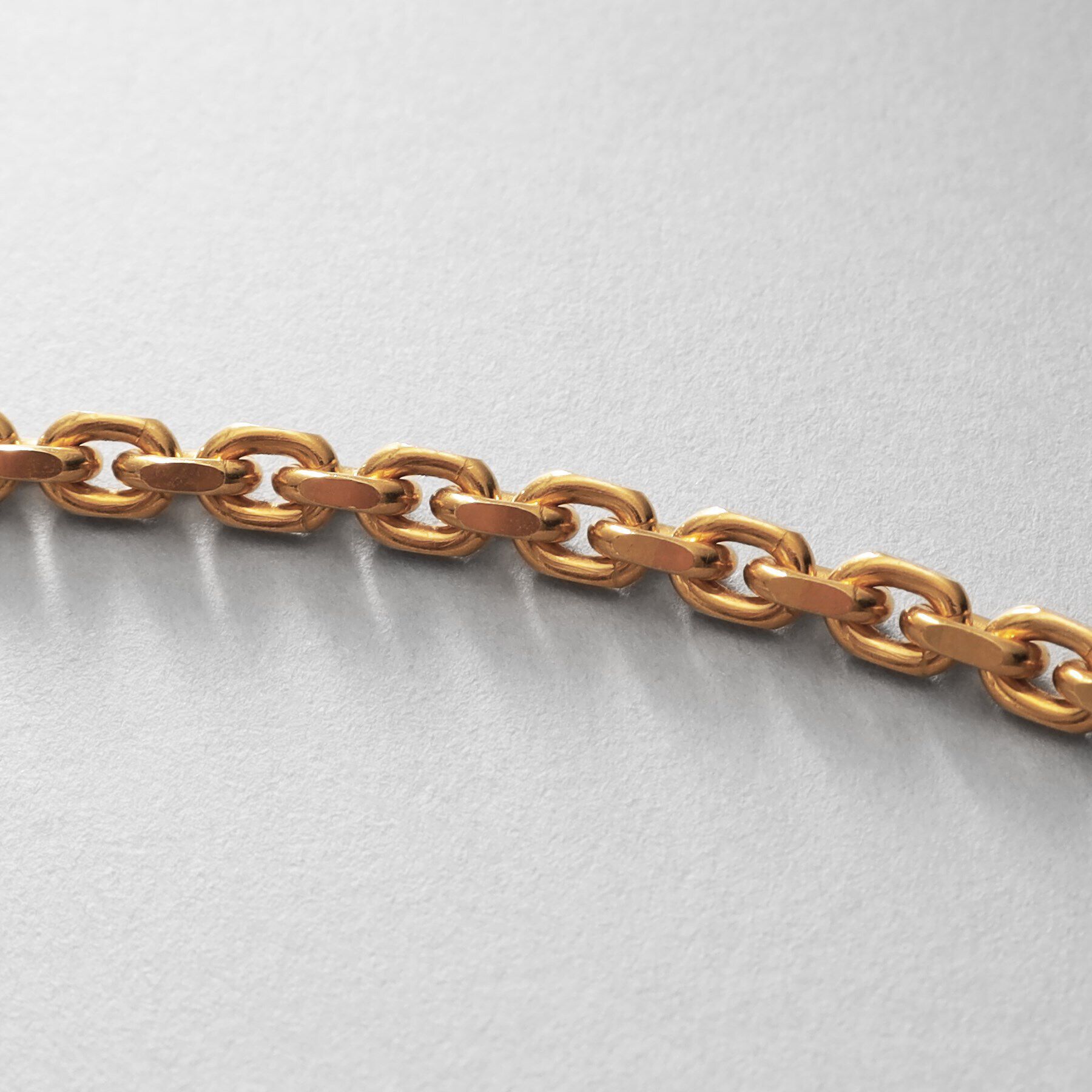 COCOSHNIK ONKITSCH「シルバー カットケーブルチェーン レクタングルマンテルネックレス（48cm） GP」|ネックレス|