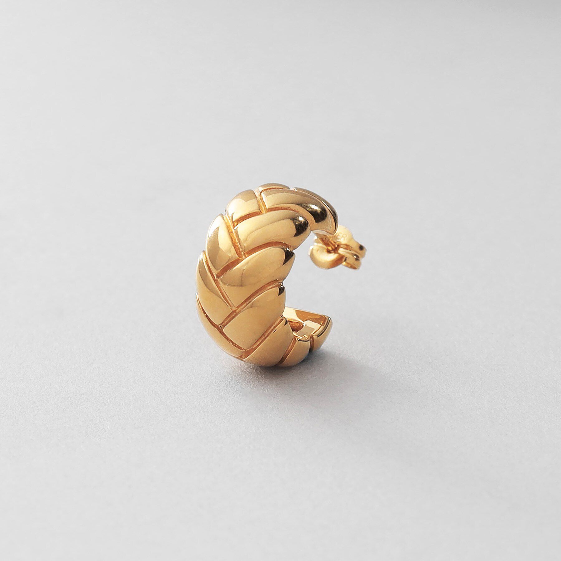 COCOSHNIK ONKITSCH「シルバー ブリックモチーフ フープピアス GP」|ピアス|