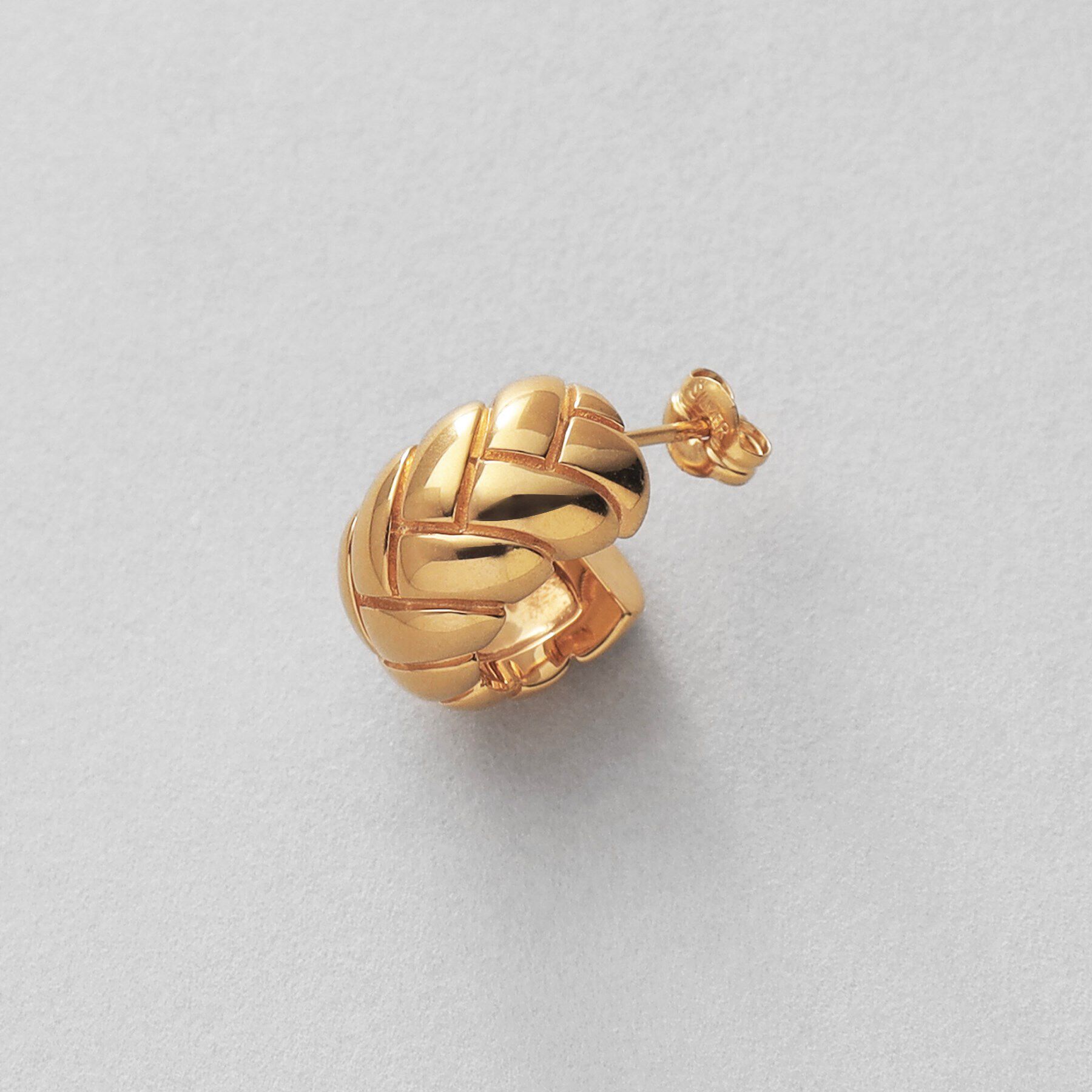 COCOSHNIK ONKITSCH「シルバー ブリックモチーフ フープピアス GP」|ピアス|