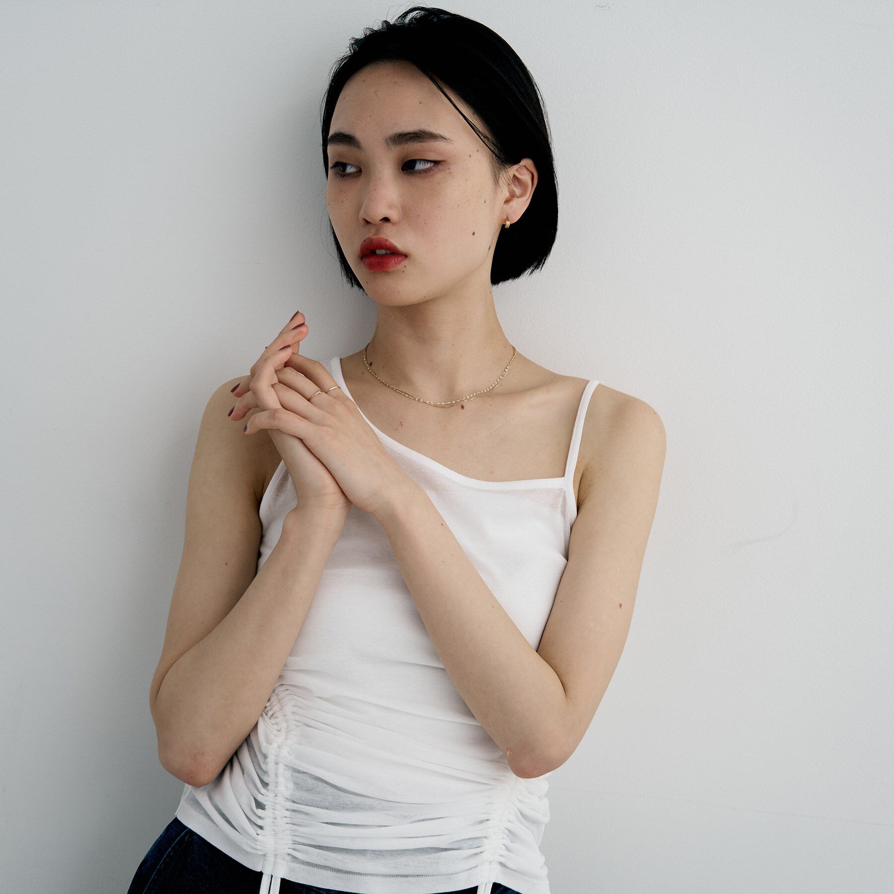 COCOSHNIK ONKITSCH「K10トリプルリッジピアス」|ピアス|