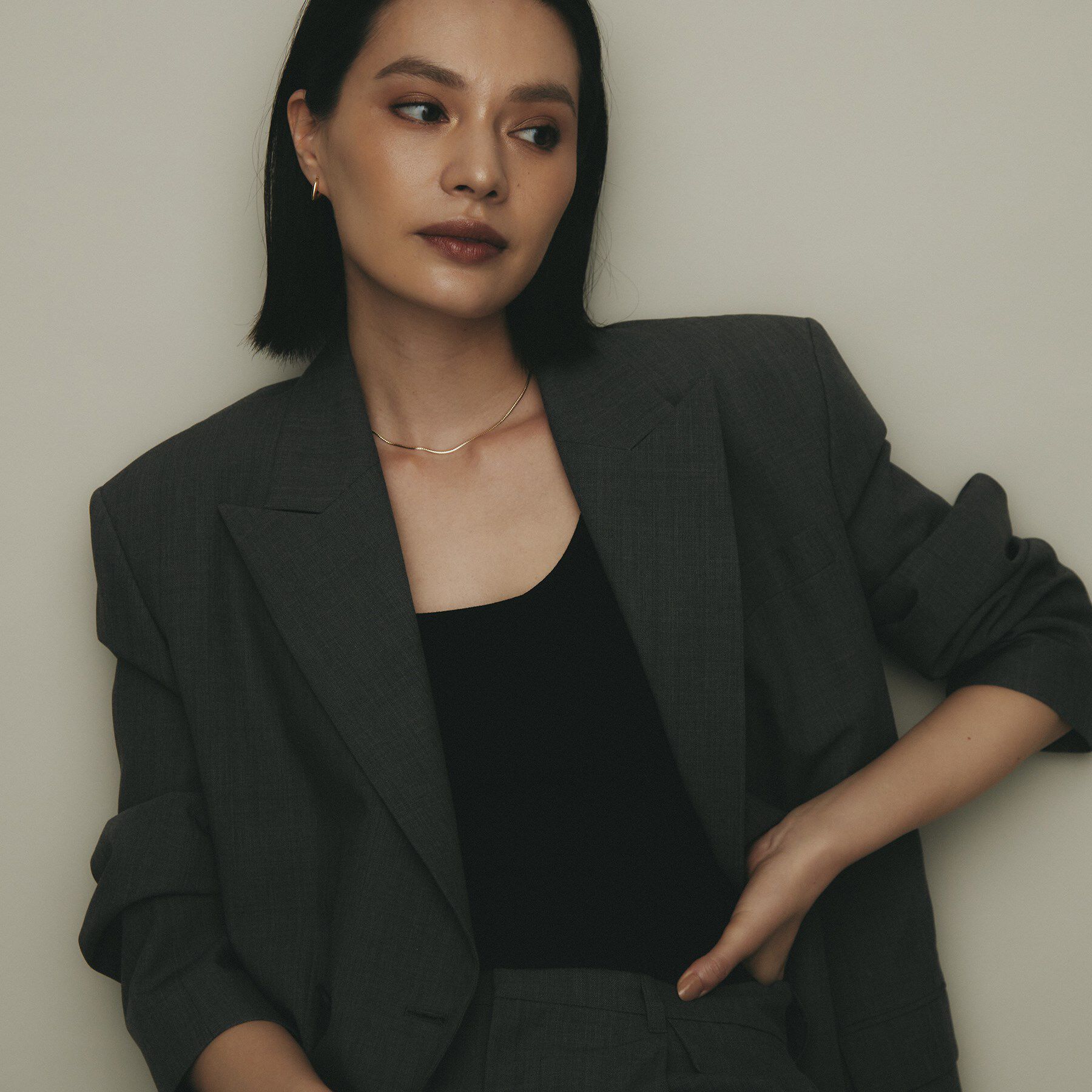 COCOSHNIK「K10中空ハートシェイプ フープピアス」|ピアス|