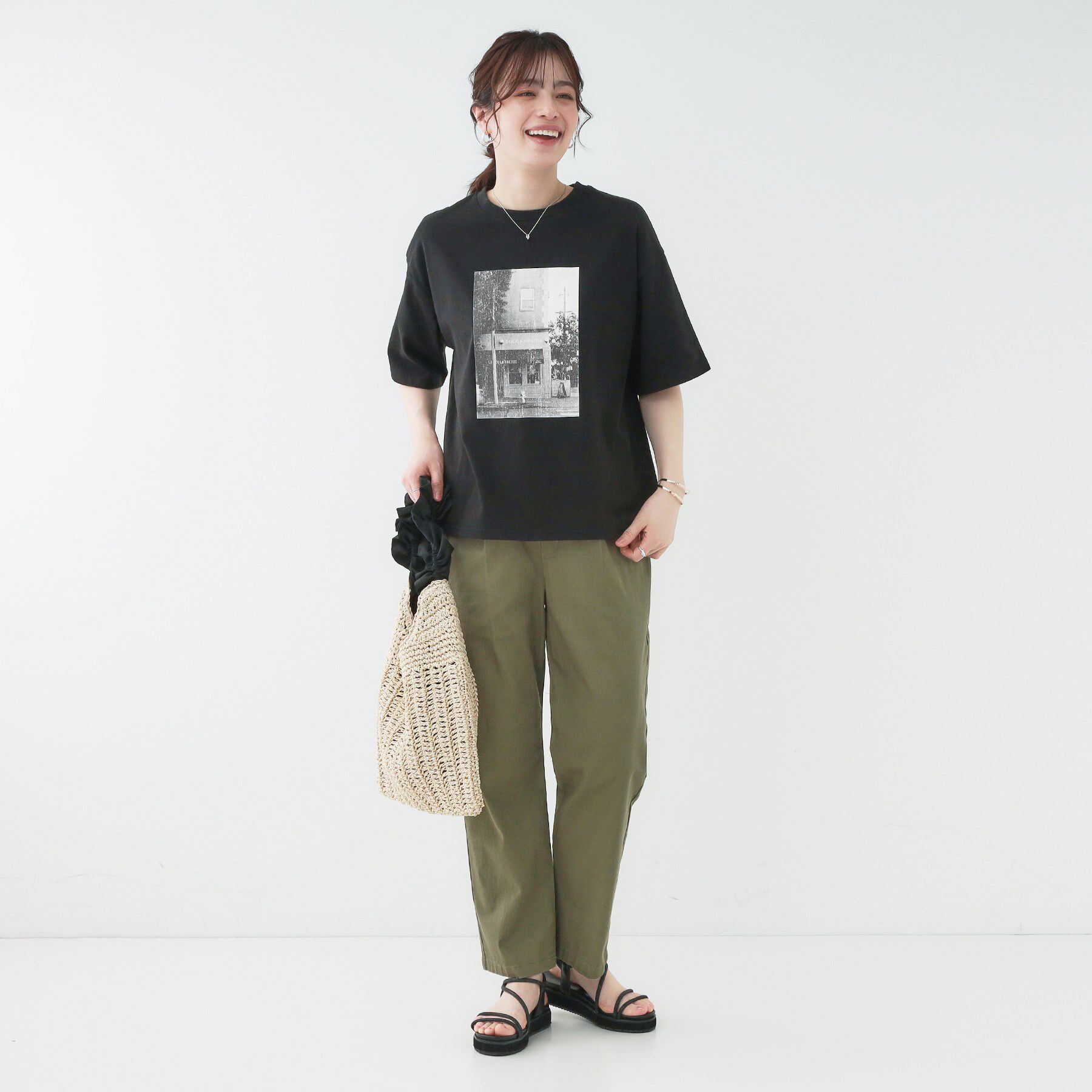 SHOO･LA･RUE「【選べる4柄】コットンプリントロゴTシャツ」|Tシャツ・カットソー|