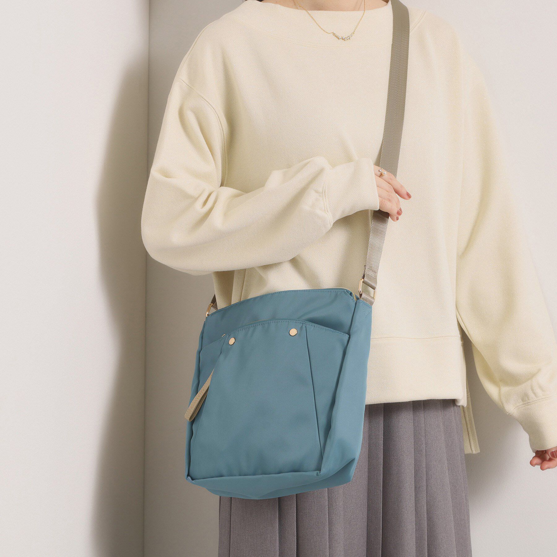 ITS&rsquo;DEMO「【6ポケット】ルニコ縦型ショルダー」|ショルダー・メッセンジャー|ブルーグリーン(09