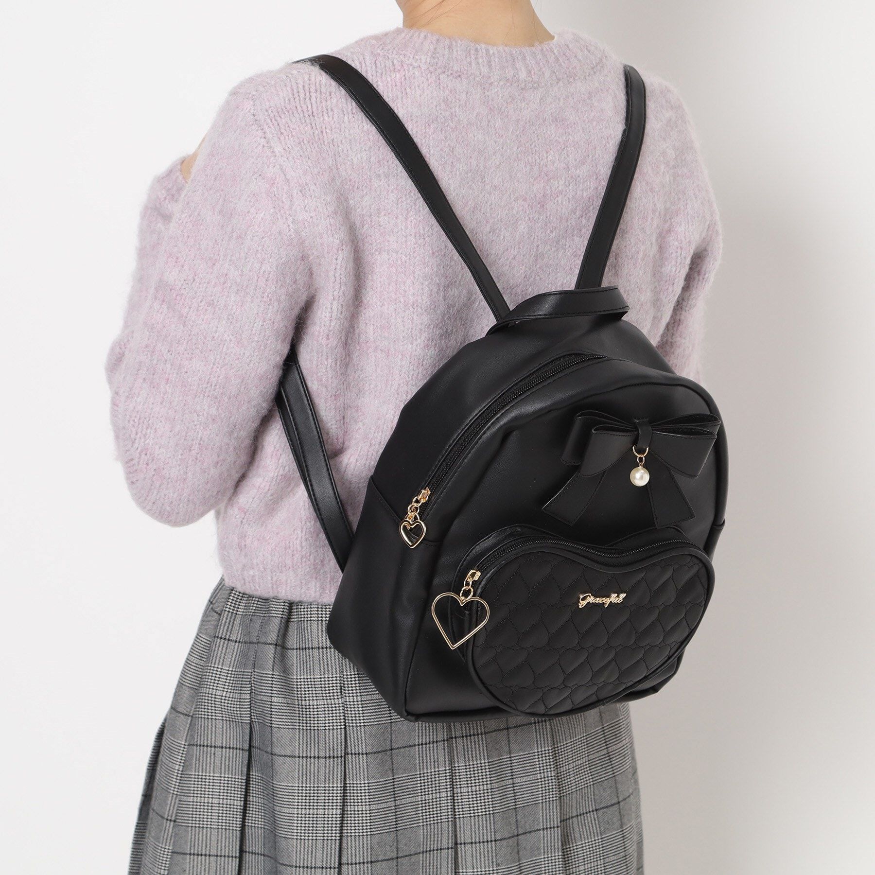 Ober Tashe「ハートを運んで！ガーリーリボンハートリュック」|リュック|