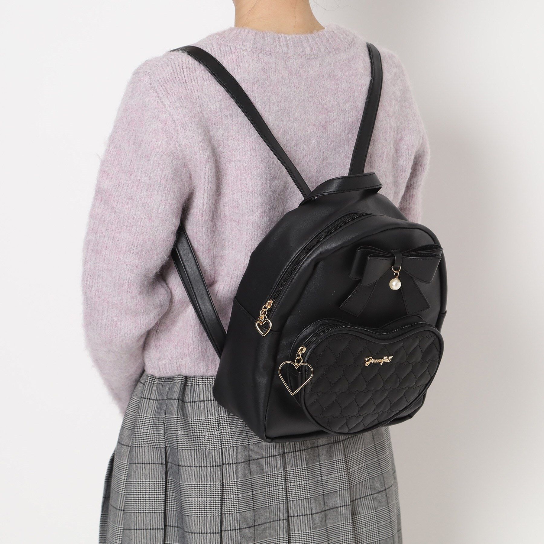 Ober Tashe「ハートを運んで！ガーリーリボンハートリュック」|リュック|