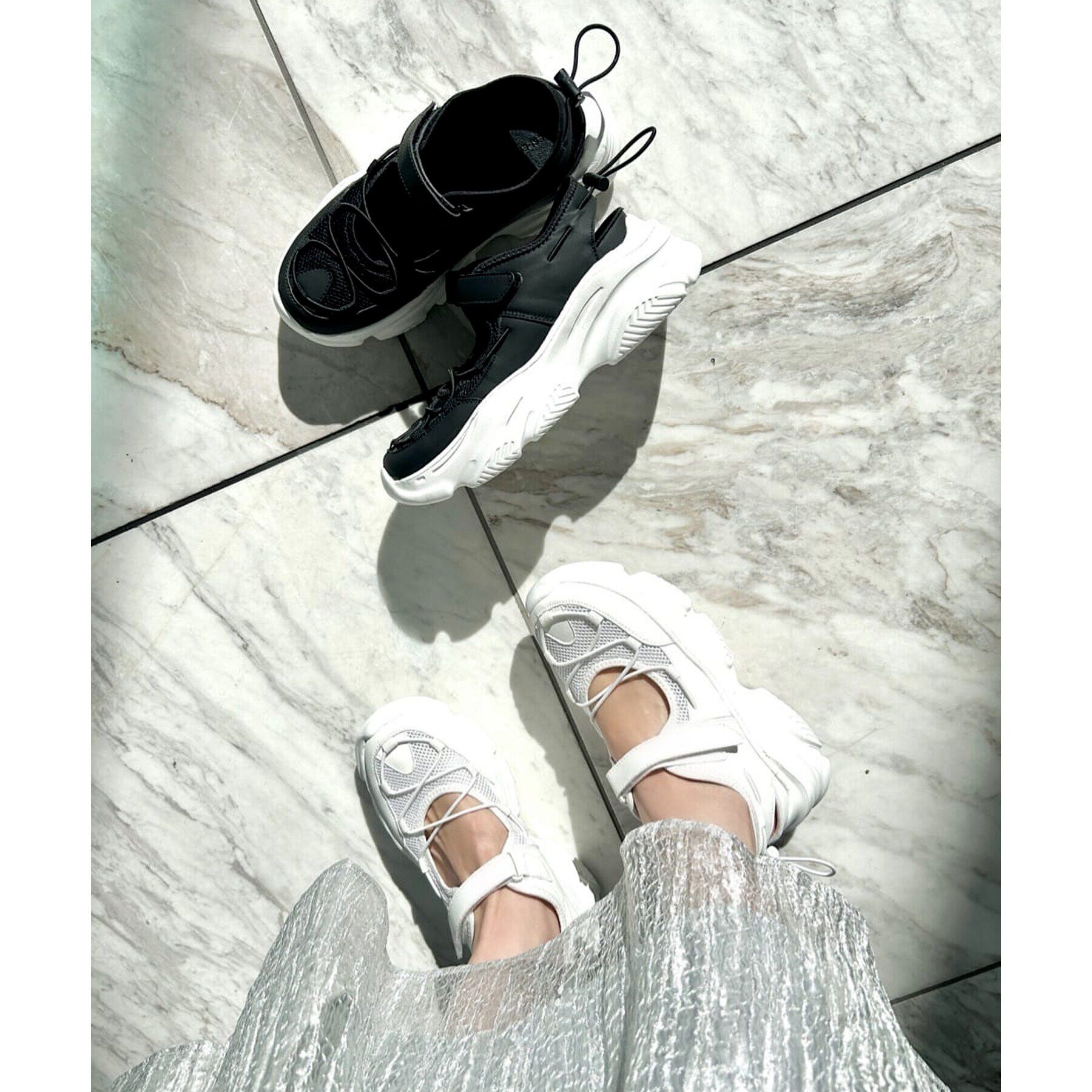 ESPERANZA「アッパーオープンスニーカー 24SS」|スニーカー|