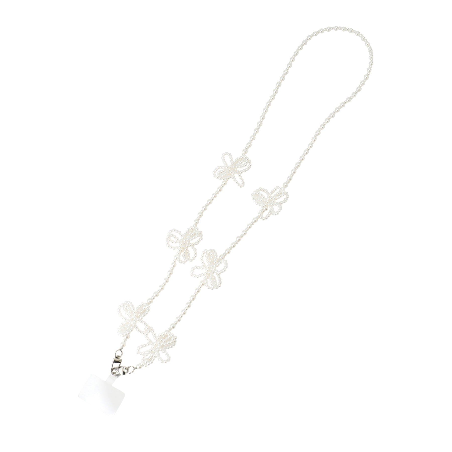 Grandedge「ビーズフラワーストラップ スマホアクセサリー スマホショルダー」|ストラップ|