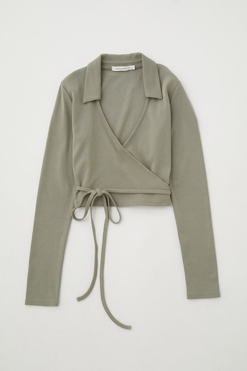 MOUSSY「CROSS OVER POLO LS トップス」|Tシャツ・カットソー|