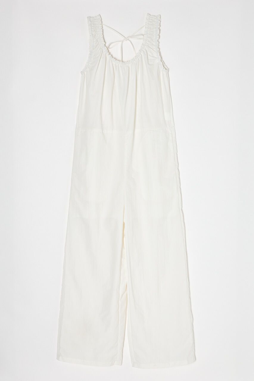 MOUSSY「GATHERED V NECK LIGHT オールインワン」|その他|WHT
