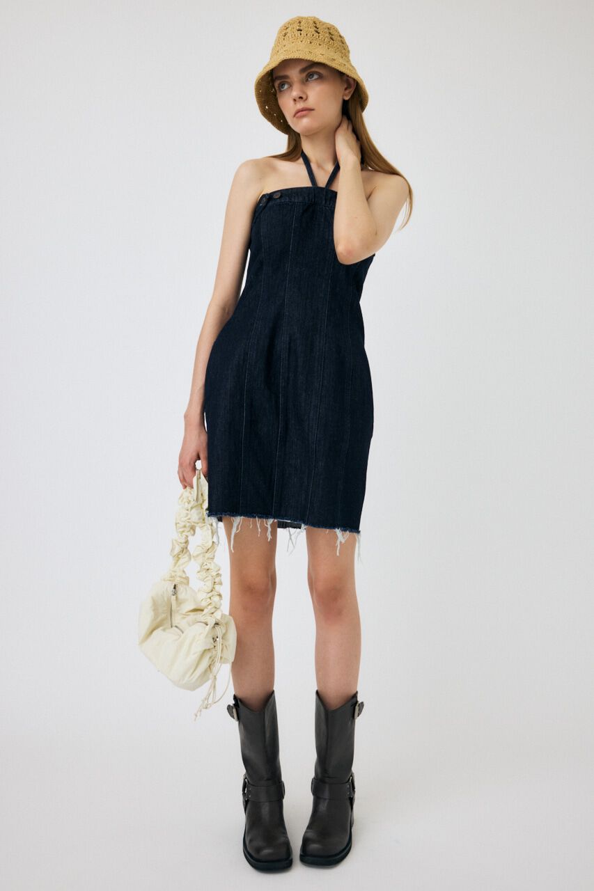 MOUSSY「DENIM BARETOP MINI ワンピース」|ワンピース|