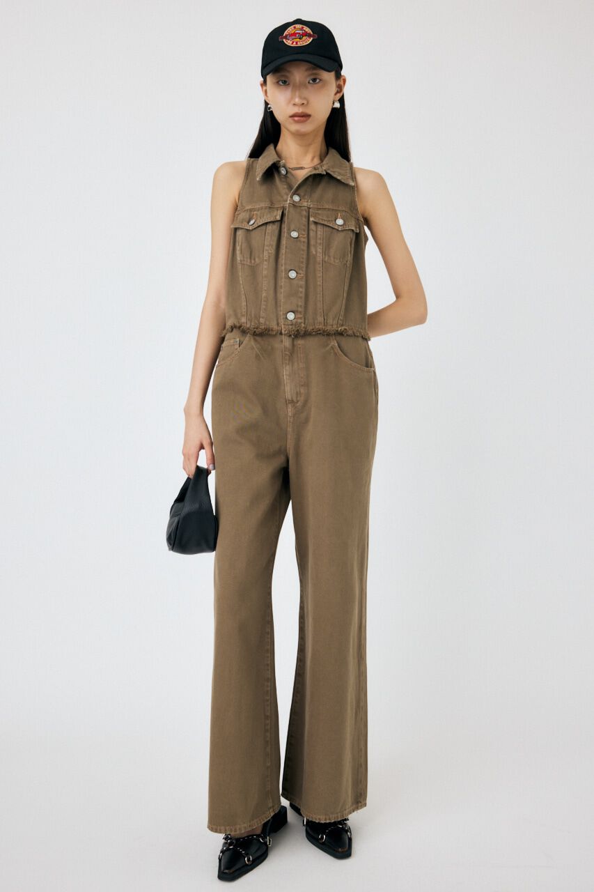 MOUSSY「SLEEVELESS REMAKE ジャンプスーツ」|その他|BRN