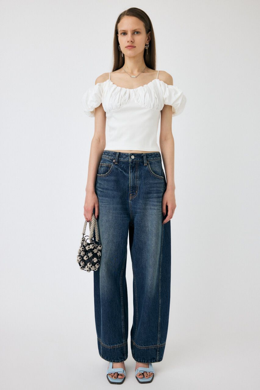MOUSSY「VOLUME SLEEVE DOCKING トップス」|Tシャツ・カットソー|