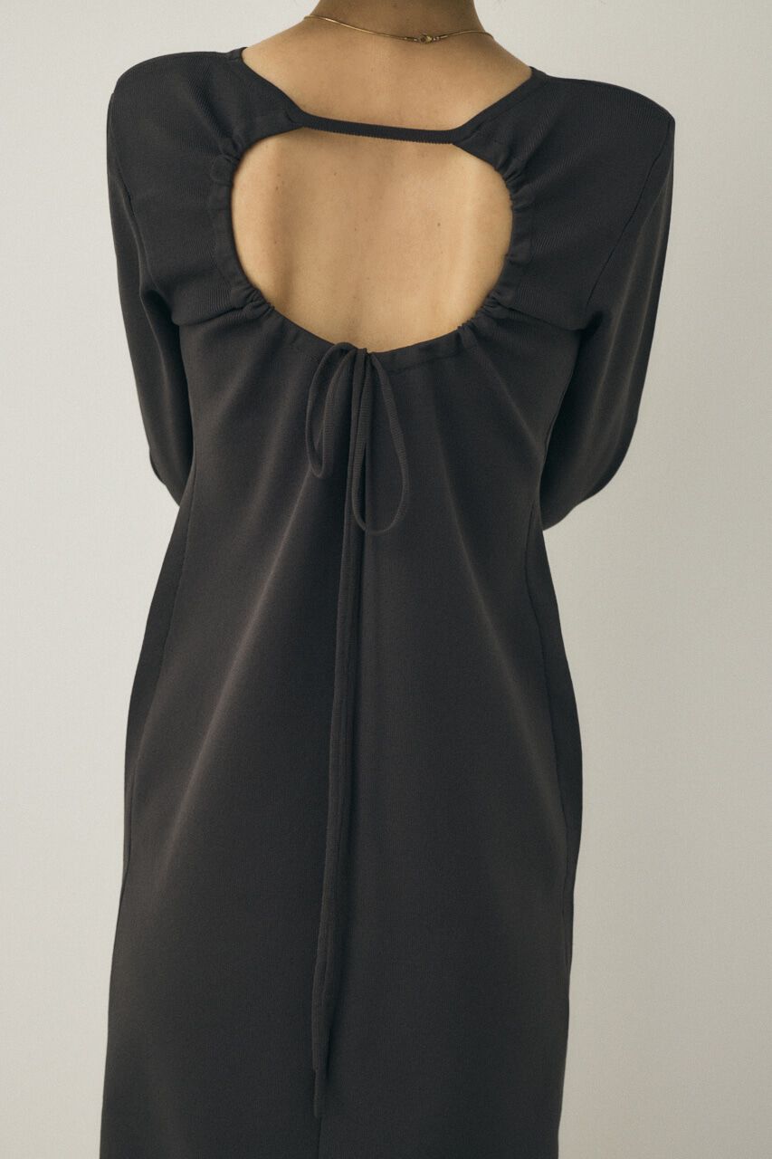 MOUSSY「バックオープンニットワンピース　リサイクルポリエステル使用」|ワンピース|