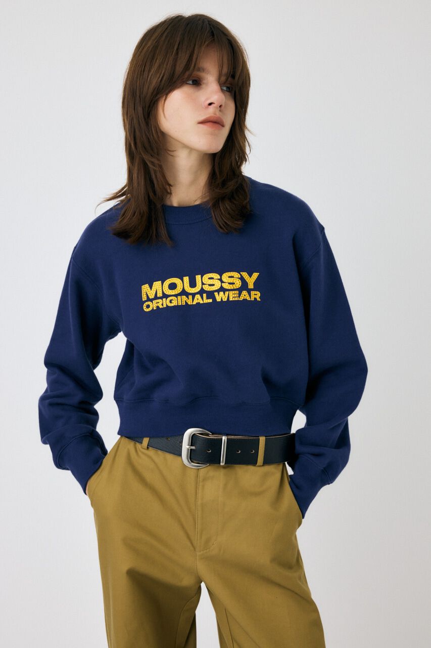 MOUSSY「RHINESTONE MOUSSY プルオーバー」|パーカー|BLU
