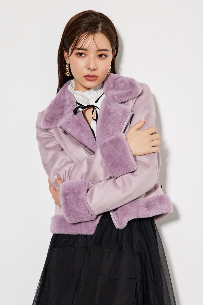 rienda「フェイクファーライダースムートンJK」|その他|