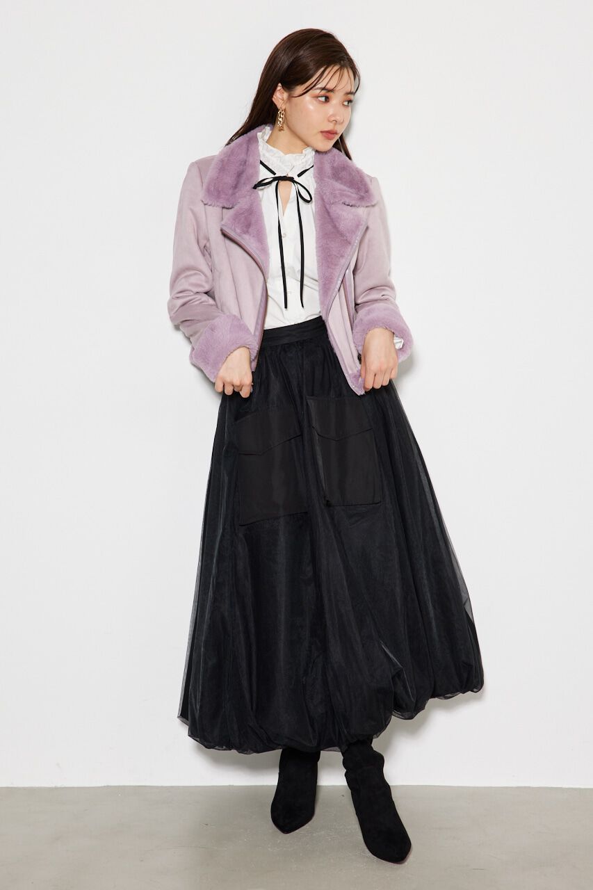 rienda「フェイクファーライダースムートンJK」|その他|