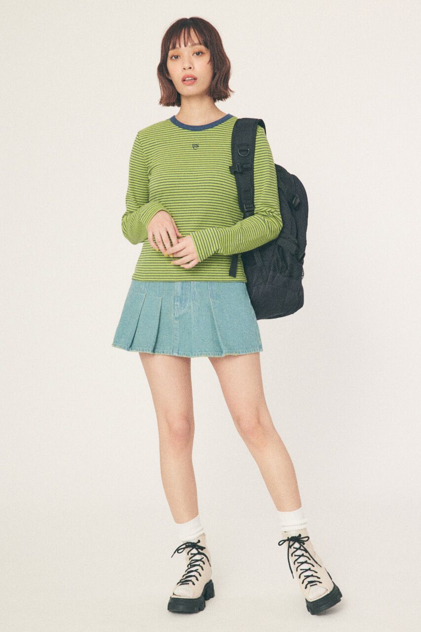 RODEO CROWNS「デニムプリーツミニスカート」|スカート|