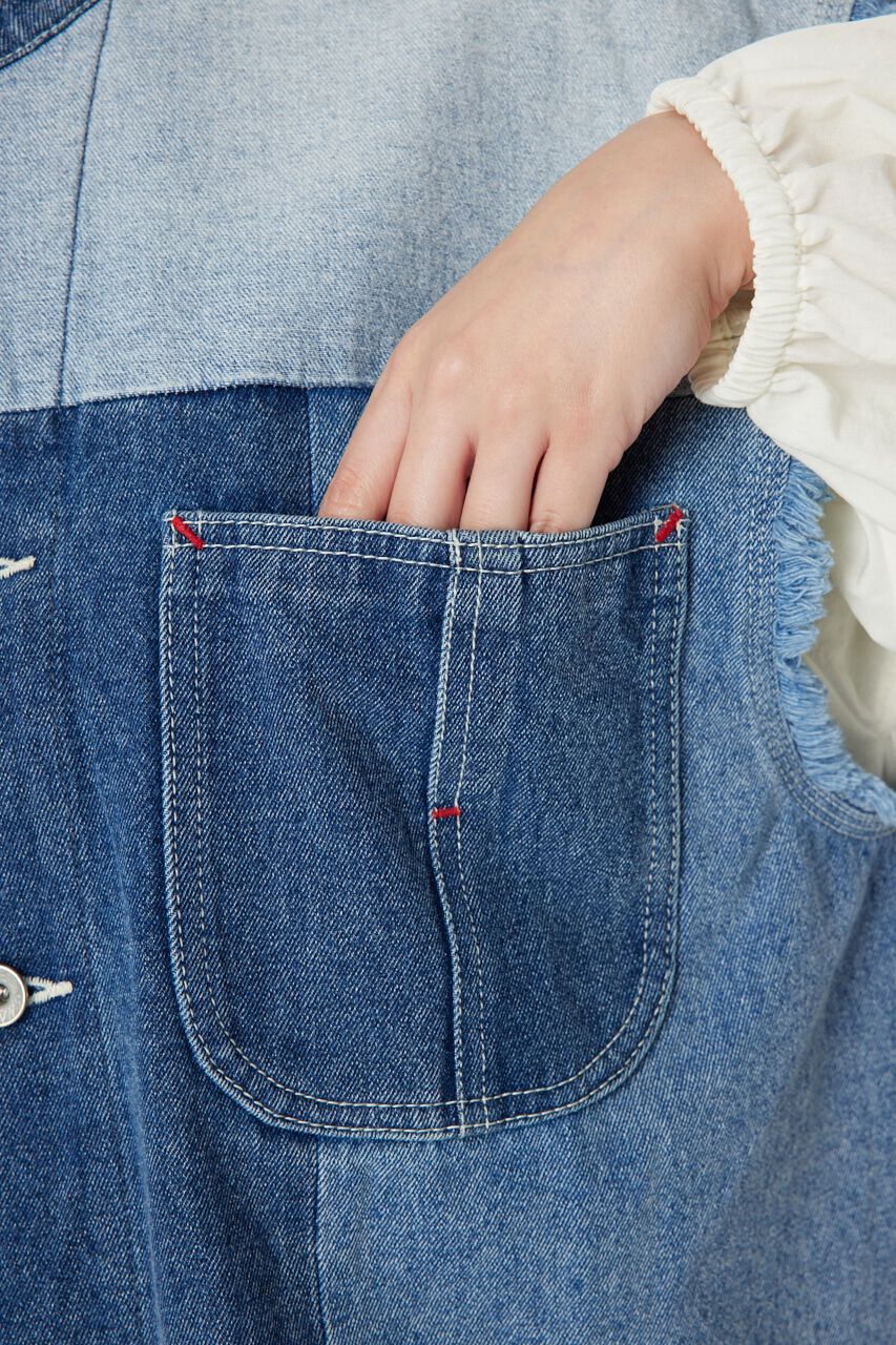 RODEO CROWNS「リメイクデニムベスト」|シャツ・ブラウス|