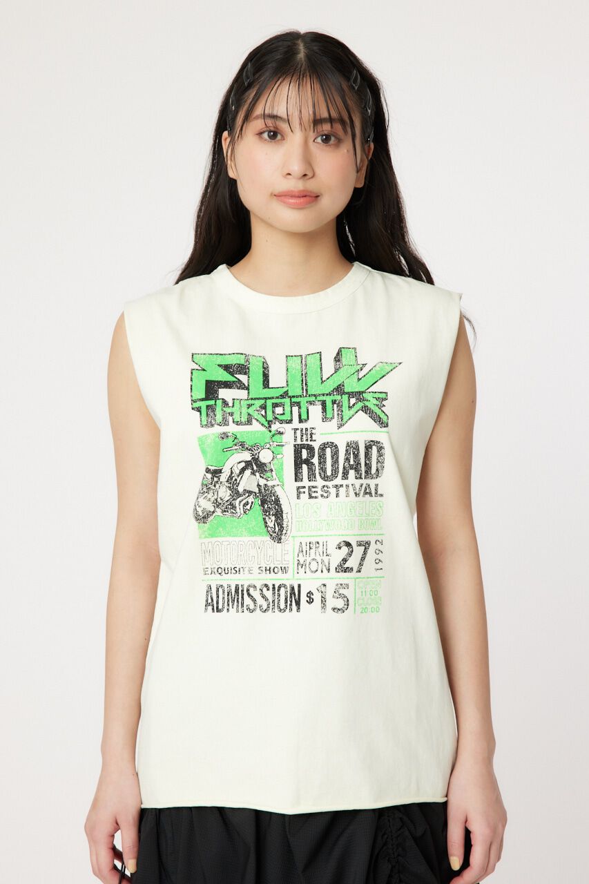 RODEO CROWNS「G/O FULLTHROTTLE ノースリーブTシャツ」|タンクトップ|