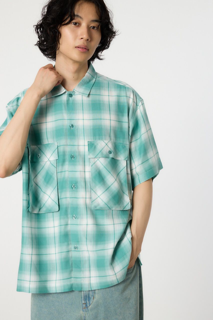 RODEO CROWNS「オンブレーチェックワークシャツ」|シャツ・ブラウス|