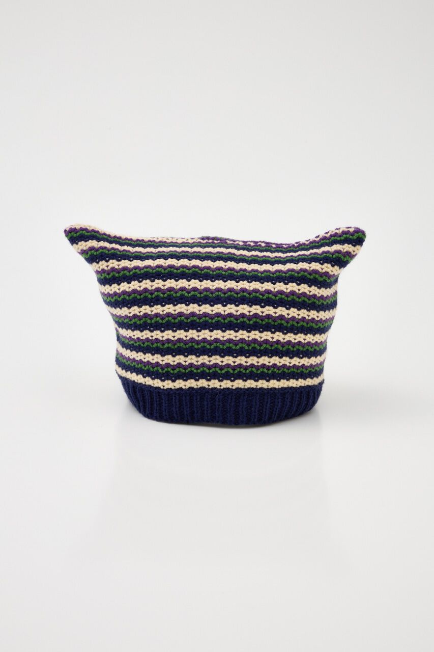 RODEO CROWNS「キッズNecoミミボーダーニットキャップ」|その他|NVY