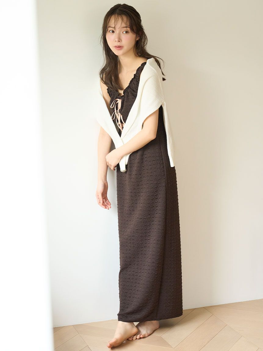 SNIDEL HOME「ポップコーンワンピース」|ルームウェア|