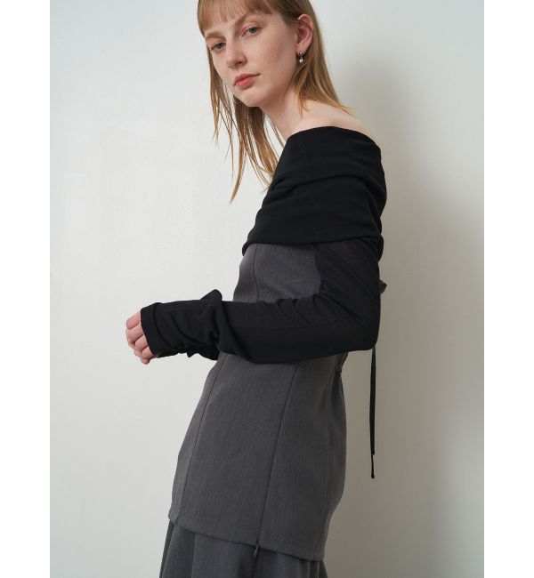 ELENDEEK「SHEER KNIT OFF SHOULDER」|ニット・セーター|