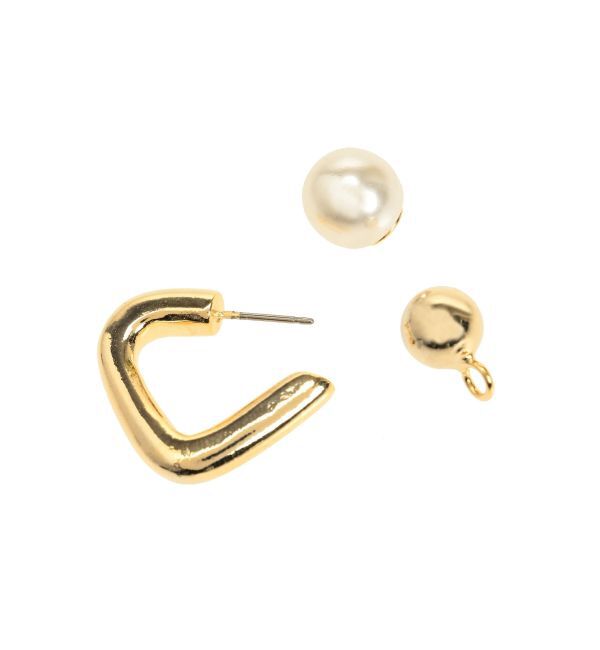 ELENDEEK「3WAY TRIANGLE PEARL PIERCE」|ピアス|