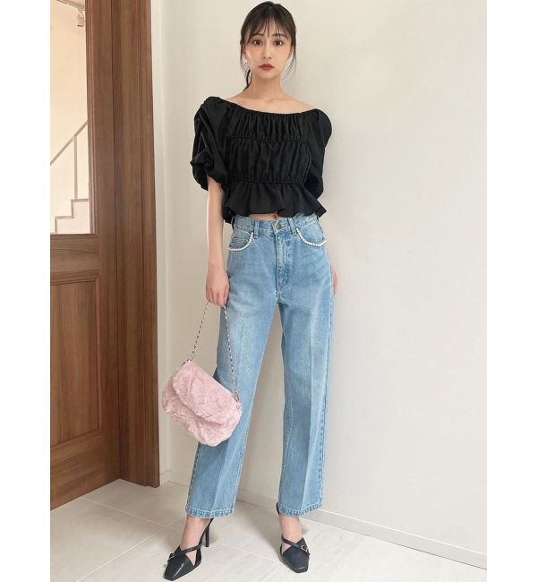 RESEXXY「パールポイントデニムパンツ」|デニム|