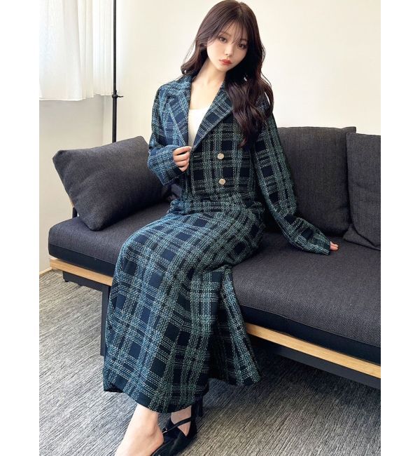 RESEXXY「ツイードダブルショートジャケット【セットアップ着用可能】」|テーラードジャケット|