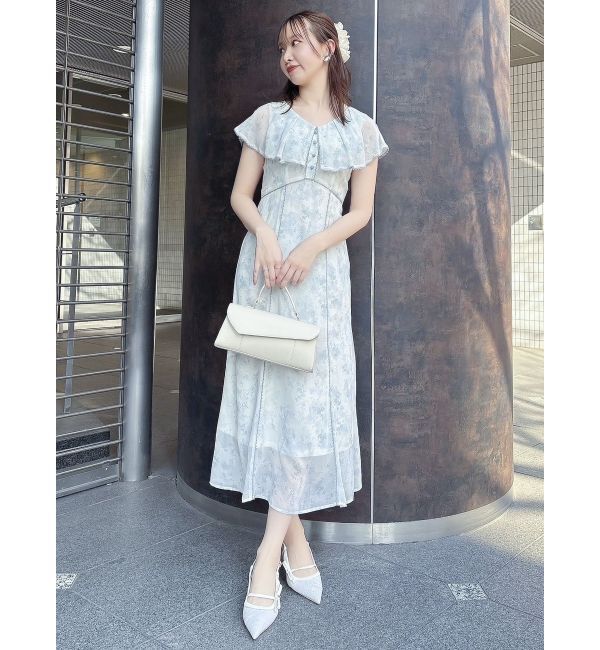 dazzlin「ビックカラーレーストリムワンピース」|ワンピース|
