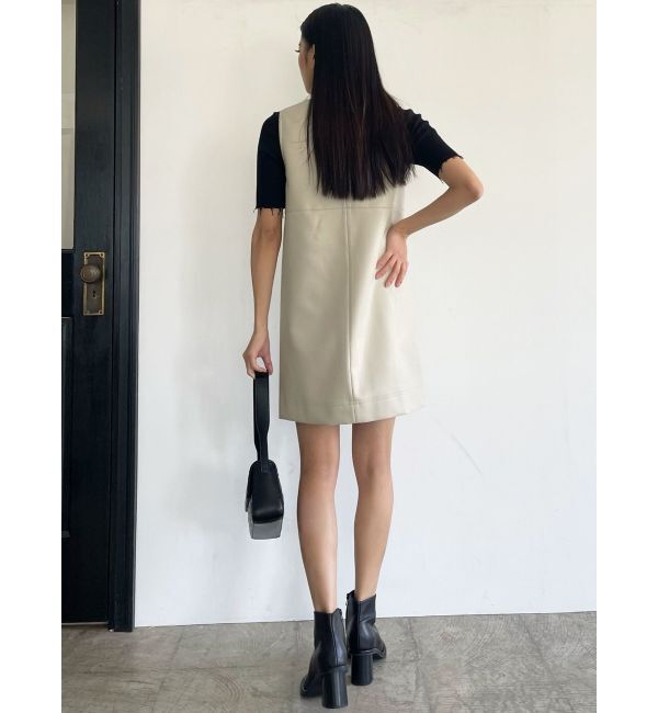EMODA「フェイクレザーボックスワンピース」|ワンピース|