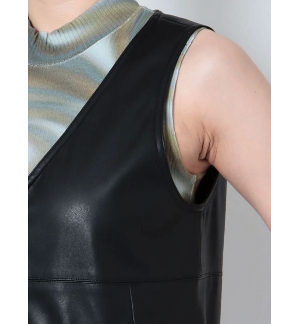 EMODA「フェイクレザーボックスワンピース」|ワンピース|