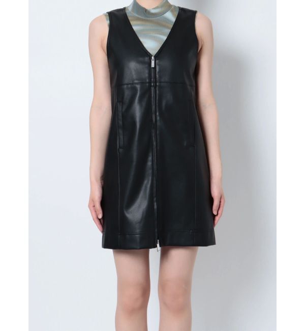 EMODA「フェイクレザーボックスワンピース」|ワンピース|