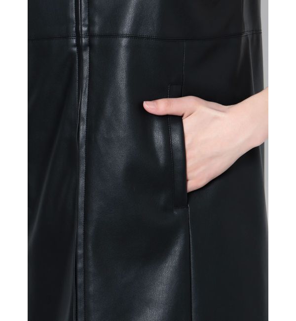 EMODA「フェイクレザーボックスワンピース」|ワンピース|