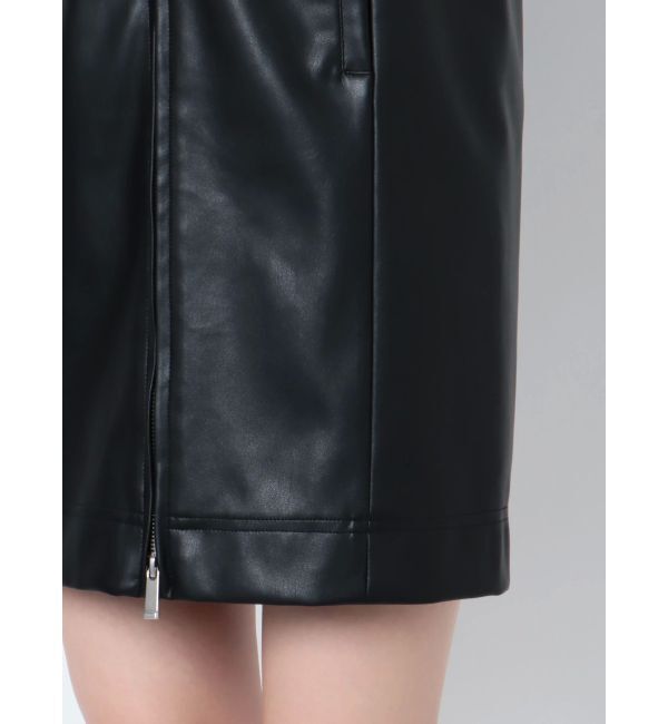 EMODA「フェイクレザーボックスワンピース」|ワンピース|