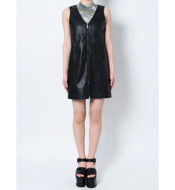 EMODA「フェイクレザーボックスワンピース」|ワンピース|