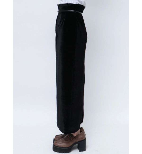 EMODA「【WEB限定】ハイウエストベルトベロアスカート」|スカート|