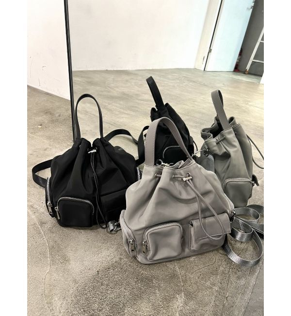 EMODA「2WAYアウトポケットドローストリングバッグ」|ハンドバッグ|