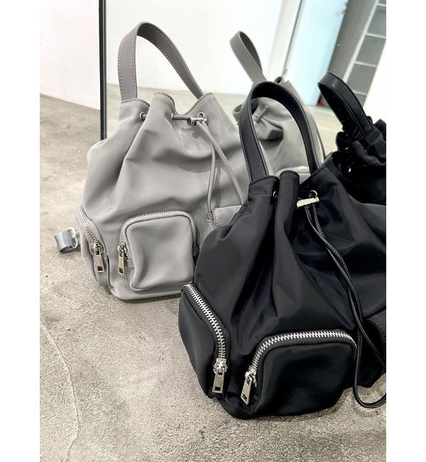 EMODA「2WAYアウトポケットドローストリングバッグ」|ハンドバッグ|