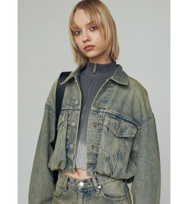 EMODA「バルーンコンパクトデニムブルゾン」|ブルゾン・スタジャン|